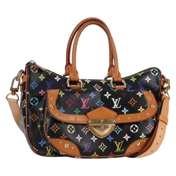 LOUIS VUITTON Monogram Multicolor Rita Tote Bag Black - Picture 1 of 15